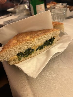 Focaccia sandwich   at Bar Il Palio in Siena