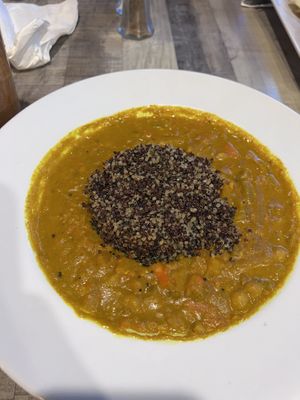 Curry dish was very very good  at Trail Break in Schroon Lake