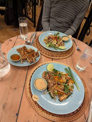 Vegan dishes at the Giggling Squid at Giggling Squid in Cambridge