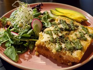 Pastelón de Yuca at El Secreto De Bruny in Carolina