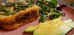 Pastelón de Yuca at El Secreto De Bruny in Carolina