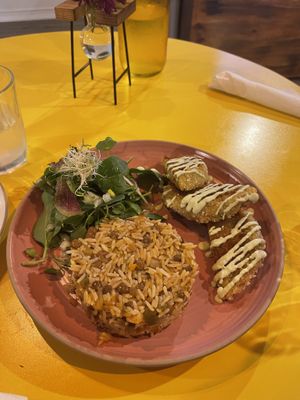 Arroz mamposteao con falafel   at El Secreto De Bruny in Carolina