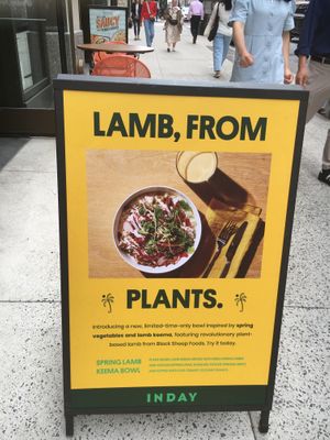 Placard at Inday - Bryant Park in New York City