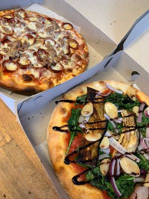 Personal sized Vegan Special pizza. at Pienezza Pizza in Kissimmee