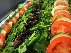 Beautiful salads. at Pienezza Pizza in Kissimmee