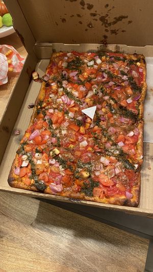 Bruschetta pizza  at Pienezza Pizza in Kissimmee