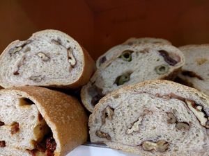 Pane con olive, noci e pomodori secchi!  at Forneria Voglia di Pane  in Brescia