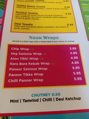 Naan wraps at Desi Street Food in Leicester