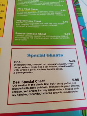 Special chaats at Desi Street Food in Leicester