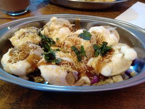 Dahi puri chaat at Desi Street Food in Leicester