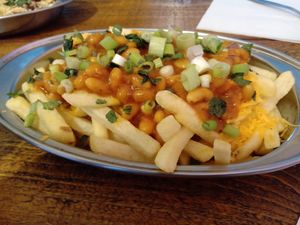 Desi special chips at Desi Street Food in Leicester