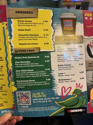 Menu  at Desi Street Food in Leicester