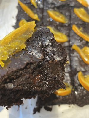Chocolate orange brownies  at Greedy Vegan in Chelmsford