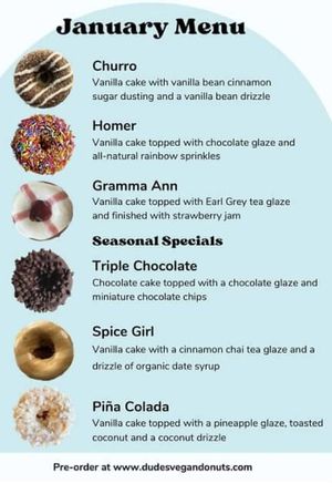 Piña Colada is delightful   at Dude's Donuts in Port Orchard