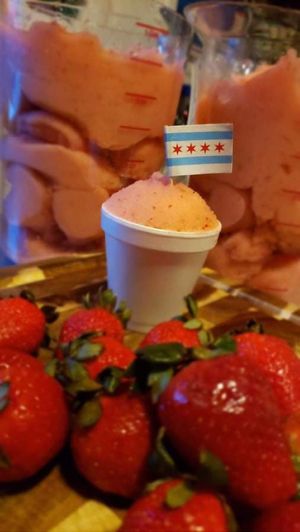 Can’t get enough of that strawberry ! at Windy City Italian Ice Co in Fort Walton Beach