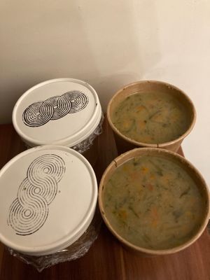 Soups packed with veggies  at Turlaj Klopsa - Karmelicka in Krakow