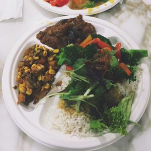 Friday night curry and salad at Govinda's Restaurant in Adelaide