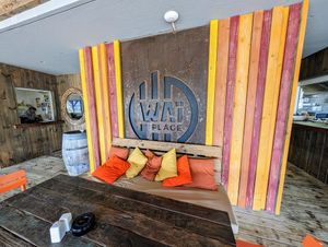 Plenty of covered outdoor seating. at Waï Plage in Orient Bay