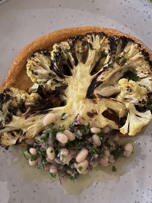 Cauliflower steak  at Tortuga Lodge & Gardens in Tortuguero