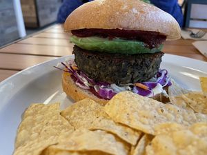 BBQ burger at Active Culture in Novato
