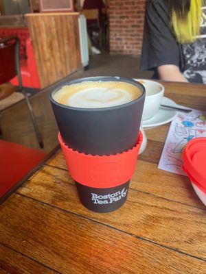 We got lovely cups !! Black & pink at Boston Tea Party in Birmingham