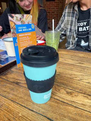 &blue and black !! And you get a free drink with them !!  at Boston Tea Party in Birmingham