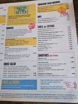 Menu June 2024 at Boston Tea Party in Birmingham