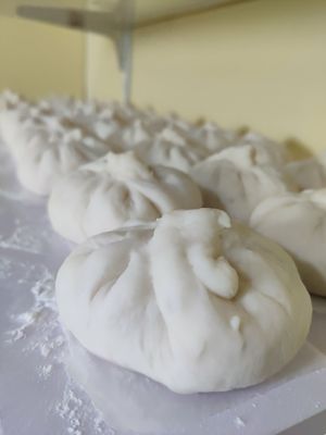 White dough at Zach's Siopao in Quezon City