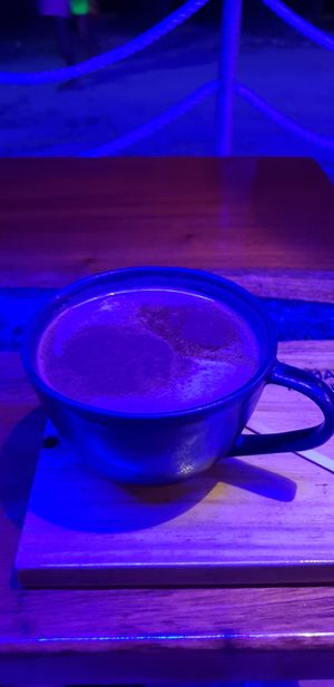 Coffee with almond milk at Cafe Maruja in Boracay