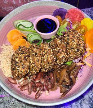 Tofu Buddha bowl at Cafe Maruja in Boracay