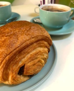 Amazing pain au chocolat ! at Atlas Grinds in North London