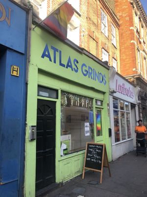 Cafe exterior (so you can find it)  at Atlas Grinds in North London