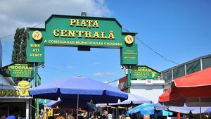 Enter at Central Market in Chisinau