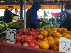 Food at Central Market in Chisinau