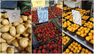 Food at Central Market in Chisinau