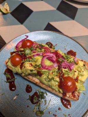 Smashed avocado on toast at Lounges - Gatto Lounge in Pontypridd