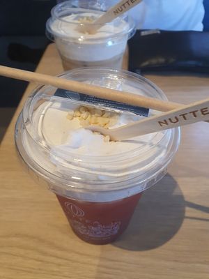 Watermelon green tea woth nutcream at NUTTEA - North Terrace in Adelaide