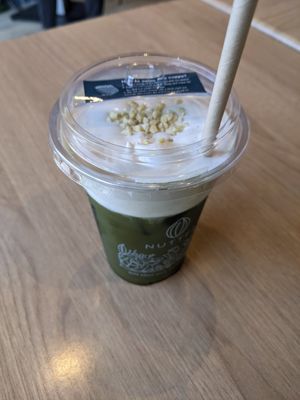 Matcha iced tea at NUTTEA - North Terrace in Adelaide