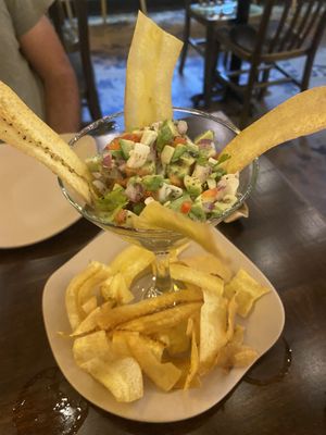 Coconut ceviche  at Mantra Kitchen in Houston