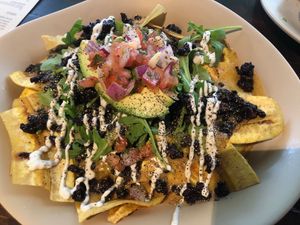 Plantain Nachos at Mantra Kitchen in Houston