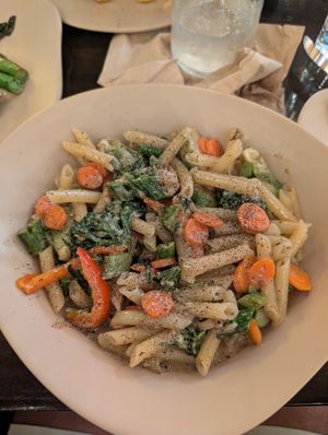 Rasta Pasta...if you like spice...this is for you. Delicious at Mantra Kitchen in Houston