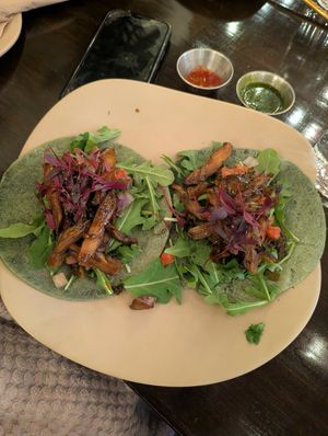 Korean BBQ tacos at Mantra Kitchen in Houston