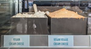 Vegan shmears at Siegel's Bagelmania in Las Vegas