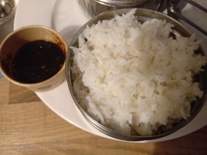 From the Thai tempeh menu (January 2022): 'Fluffly jasmine rice' at Dabba Dinner in Nijmegen