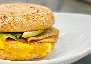 Vegan Bagel Melt Sandwich at Coco Bistro & Bar in Chapel Hill