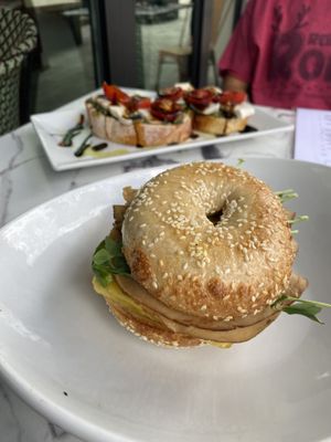 Breakfast bagel  at Coco Bistro & Bar in Chapel Hill