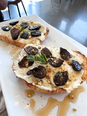 Whipped feta and fig toast   at Coco Bistro & Bar in Chapel Hill