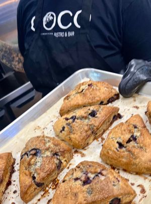 Housemade Blueberry Scones at Coco Bistro & Bar in Chapel Hill