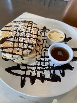 Pancakes with chocolate chips  at Coco Bistro & Bar in Chapel Hill