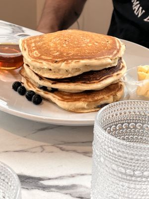 Blueberry pancakes   at Coco Bistro & Bar in Chapel Hill